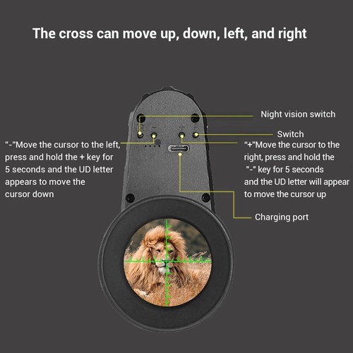 NEW Digital Night Vision Monocular 850nm IR Infrared Scope Hunting Cross Cursor - Picture 7 of 19