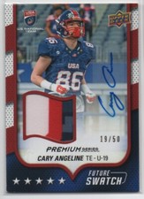 2016 USA Football Future Swatch Premium Series U19 /50 Cary Angeline #FS-CA Auto