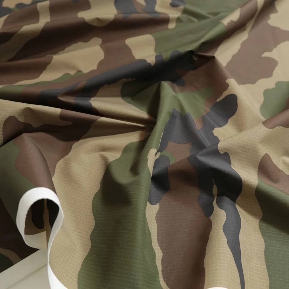 Frankreich Camouflage Ripstop Nylon-Stoff leichter Armee Tarnstoff Flecktarn - Bild 3 von 4