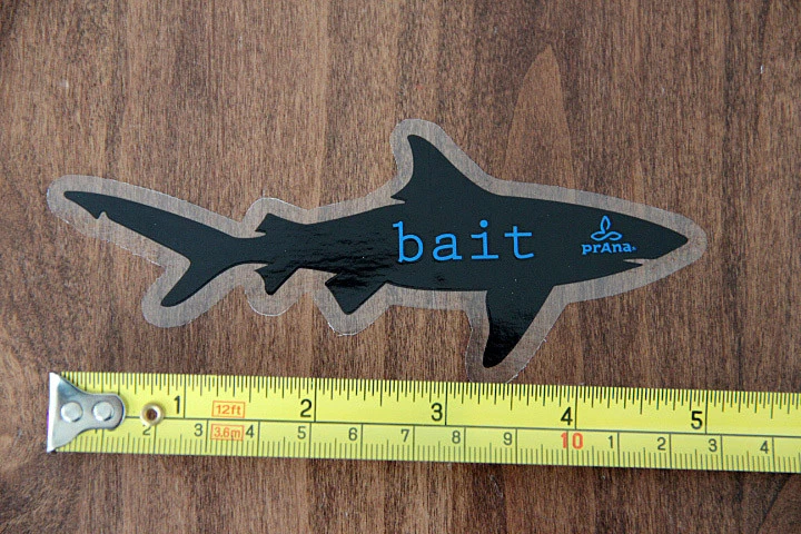 PRANA Rock Climbing Yoga Clothing STICKER Decal NEW Shark Bate
