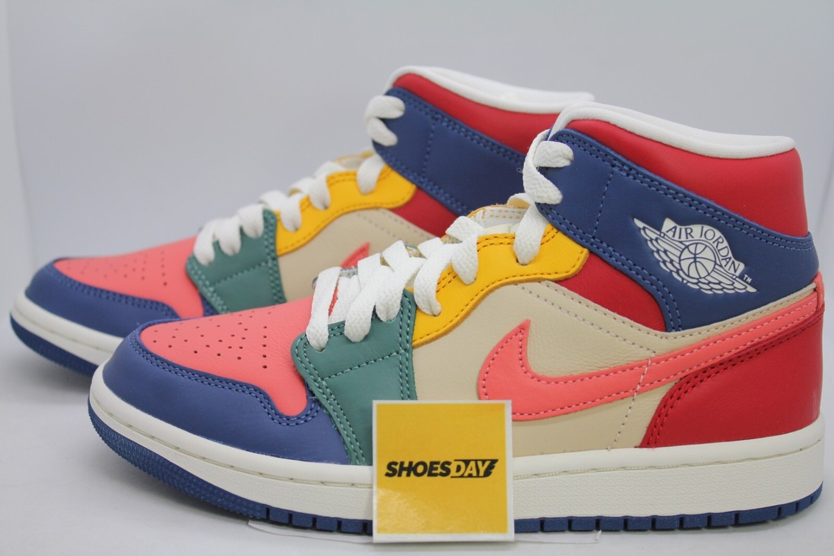 AIR JORDAN 1 MID SE MULTI COLOR (2022) DN3738-400 WOMEN'S AIR JORDAN 1 MID SE MULTI COLOR (2022) DN3738-400 WOMEN'S