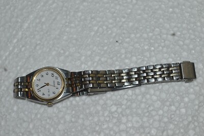 1990 SEIKO Watch 7N83-0011 Quartz Day & Date 24mm Works Fine