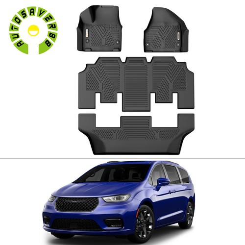 For 20172021 Chrysler Pacifica Floor Mats Black Rubber All Weather