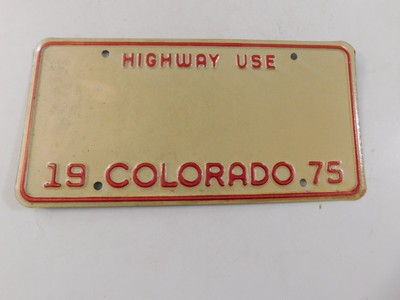 1975 COLORADO LICENSE PLATES NOS HIGHWAY USE BLANK PROTOTYPE SEALED NEVER USED