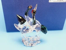 Swarovski Red Crowned Cranes, Birds scs 1142860 retired MIB Complete w shipping
