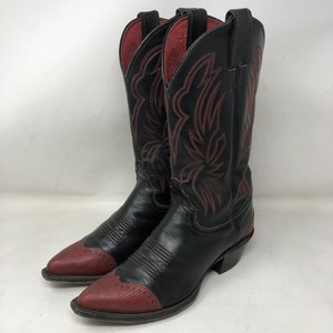Justin para mujer Botas Vaqueras Cuero De Lagarto Negro Rojo L4014 Talla 7  B | eBay