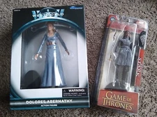 HBO action figures- WESTWORLD + GAME OF THRONES * Dolores Abernathy, Arya Stark