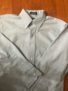 Stafford oxford shirt wrinkle free size 15 light blue long sleeve | eBay
