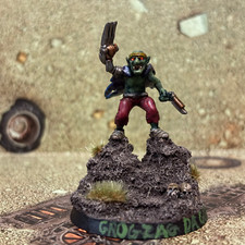 Fucina eroe fucina futuristica capo guerra goblin spaziale dipinta base 50 mm