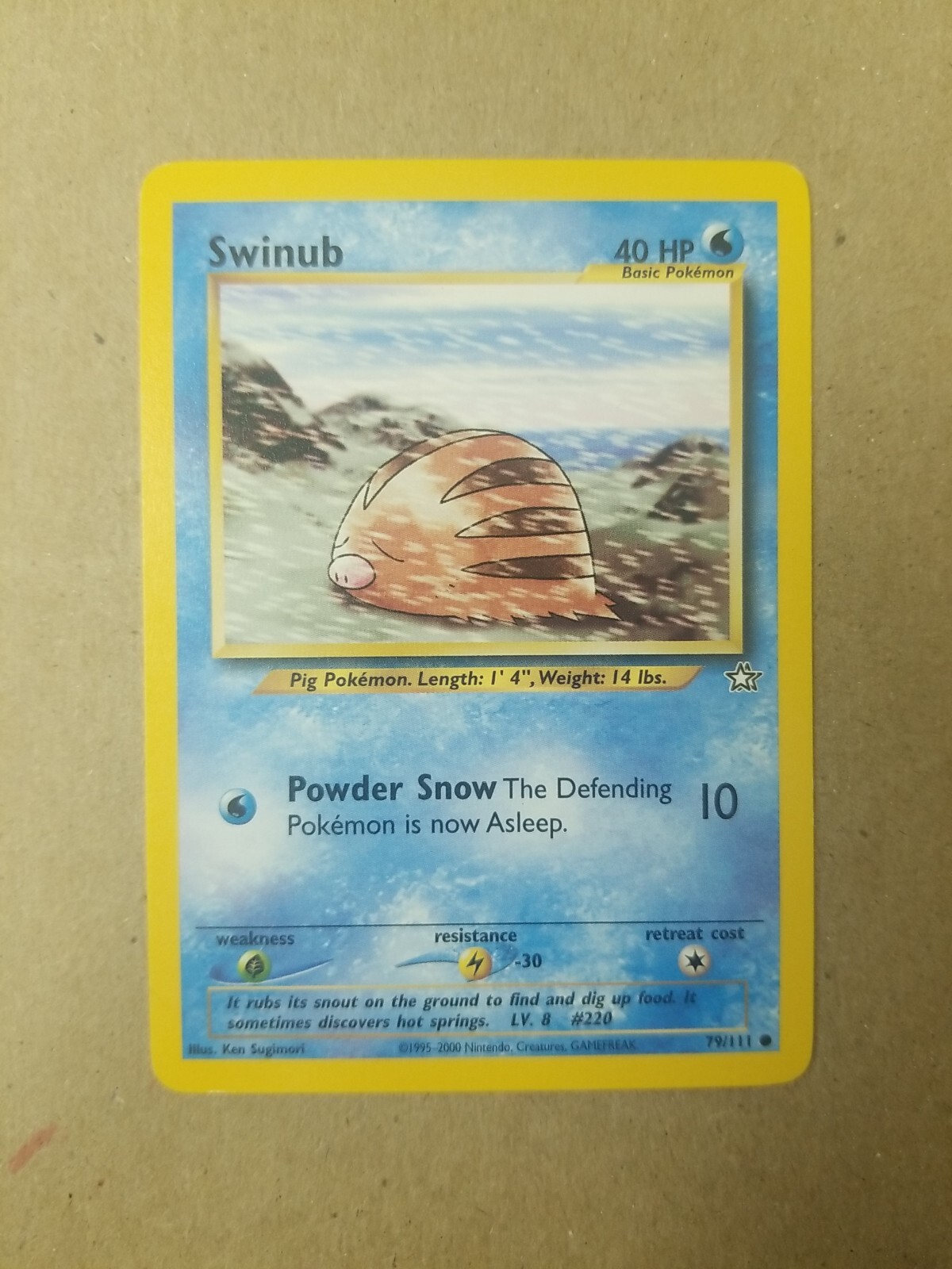 Swinub 79/111 - Neo Genesis - VINTAGE WOTC Pokemon CARD - NM