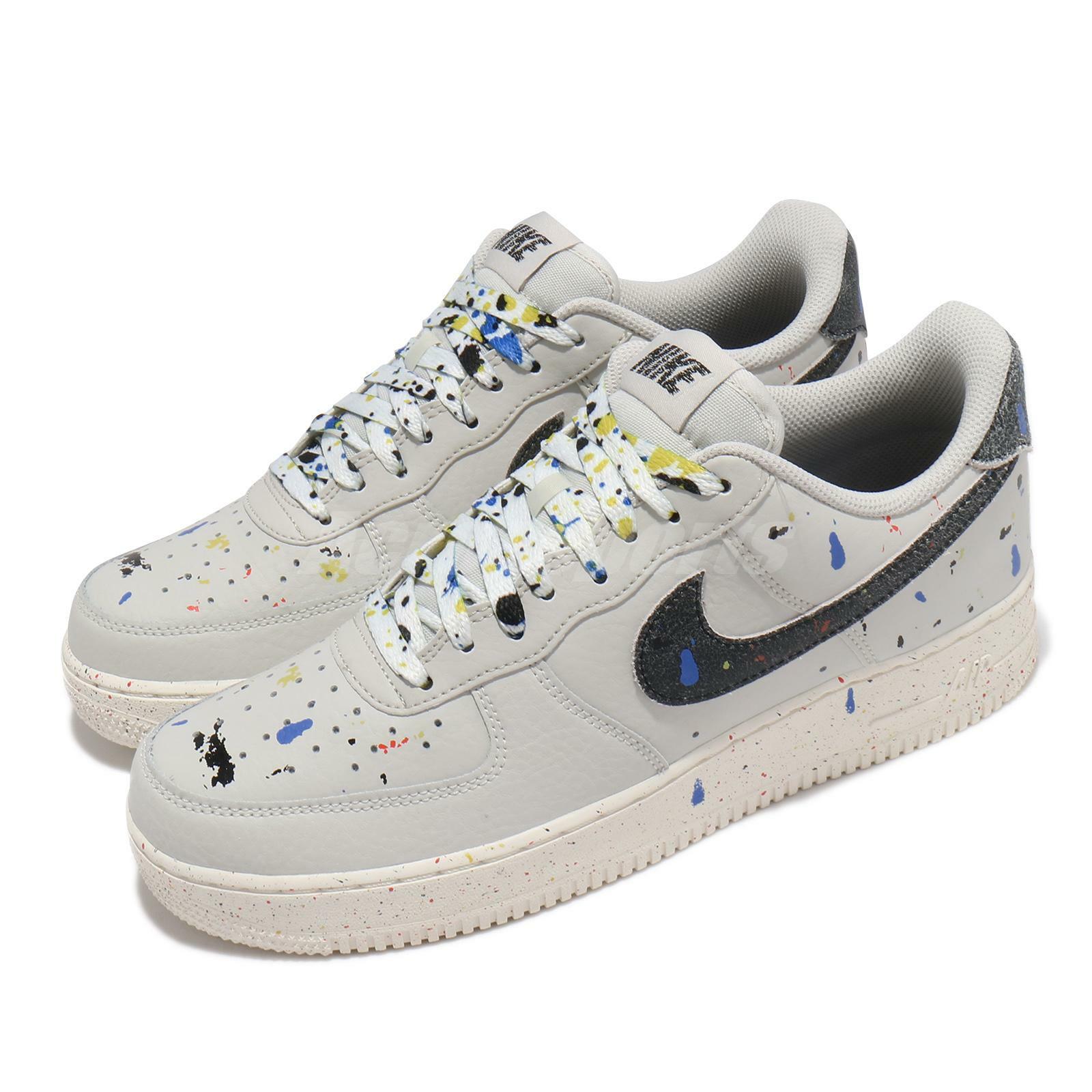 Nike Air Force 1 07 LV8 Paint Splatter Light Bone Black Men Casual  CZ0339-001 - Shopping.com