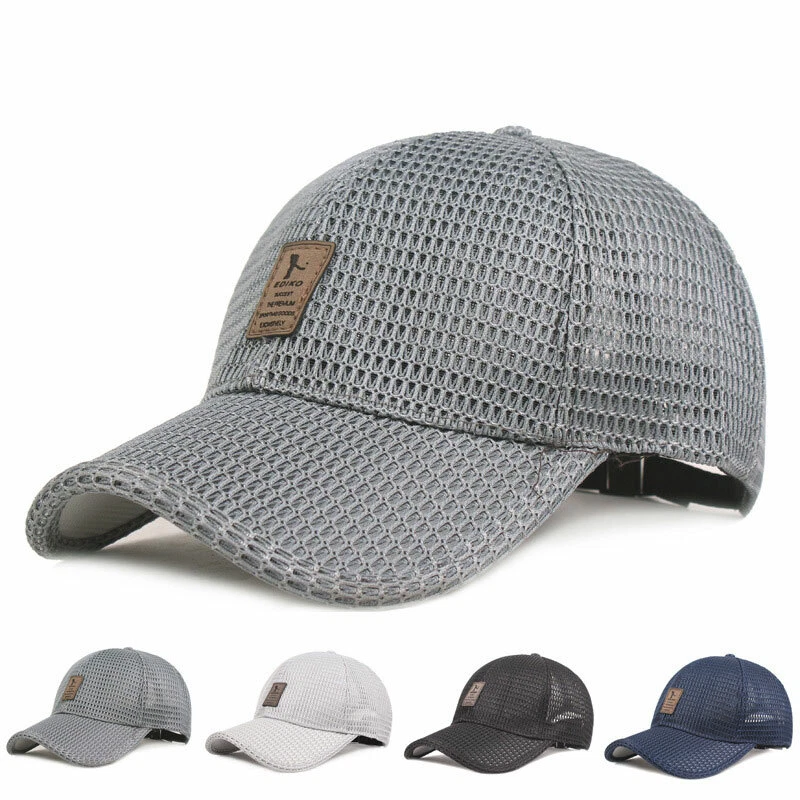 Men Summer Snapback Quick Dry Mesh Baseball Cap Sun Golf Hat Breathable Hat  *