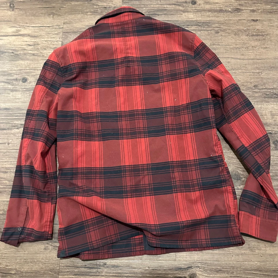 Lululemon Masons Peak Flannel Shirt Red Black Plaid Stretch Button Up Size Large - Image 4 of 4