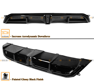 Gloss Black Rear Bumper Diffuser For 22-25 Honda Civic Hatchback Fl1 Fl2 YoferV1