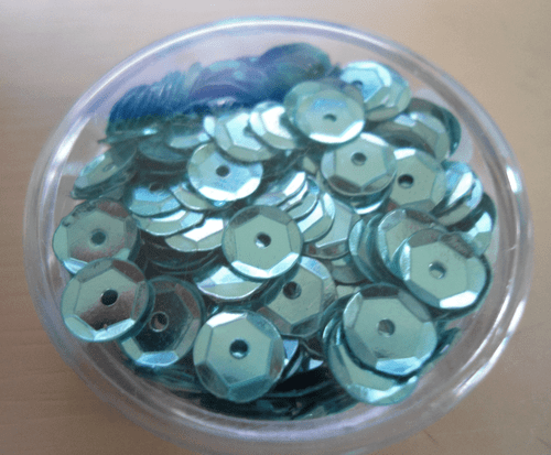 Glorex @ 1 Dose Paillettenschüssel @ 6 mm @ hellgrün @ 30 Stk. @ NEU