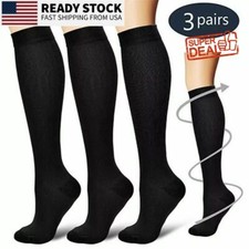 3 pairs medical compression stockings varicose veins socks for men women 30-40mm