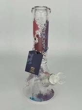 PHOENIX STAR SPLASH COLOR BEAKER WATER BONG - 2 FREE GIFTS - 5MM THICK GLASS 10"