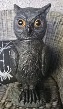 Halloween Animated Head Turning Owl Prop Decoration, Light Up Eyes  Sound Works