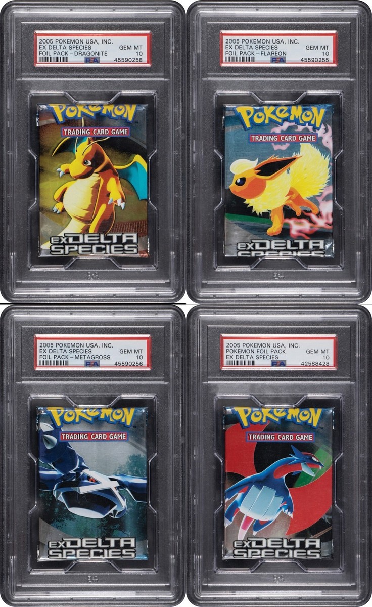 PSA 10 COMPLETE ART SET (4) 2005 Pokemon EX Delta Species Booster