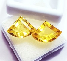 Natural Yellow Sapphire 8 To 10 Ct Loose Gemstone Fancy Shape Pair Certified