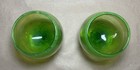 Crate & Barrel Hand Blown Green Glass Brandy Snifter Goblet Set Of 2 — photo 3