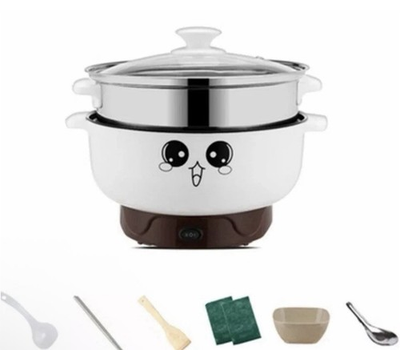 #ad Non Stick Electric Cooker Mini Hot Pot 2.3L Stainless Steel Multi function $25.00