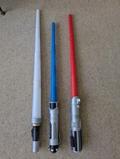 3 x Flick Out Star Wars Light Sabers Obi Wan Kenobi Darth Vader Ahsoka Tuno
