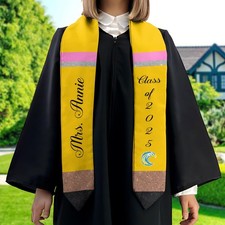 Personalized Teacher Graduation Stole Class of 2026 Custom Pencil Sash