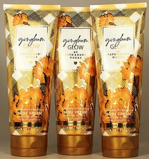 QTY 3 - Bath & Body Works GINGHAM GLOW Body Cream Lotion Moisturizer 8oz