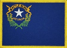NEVADA STATE FLAG EMBELEM APPLIQUE IRON ON PATCH EE-296