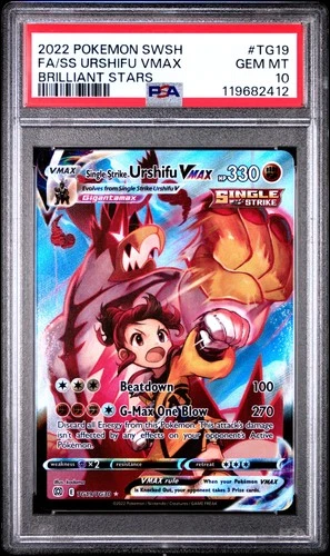 Pokemon Single Strike Urshifu Vmax Brilliant Stars TG19 PSA 10 Gem Mint