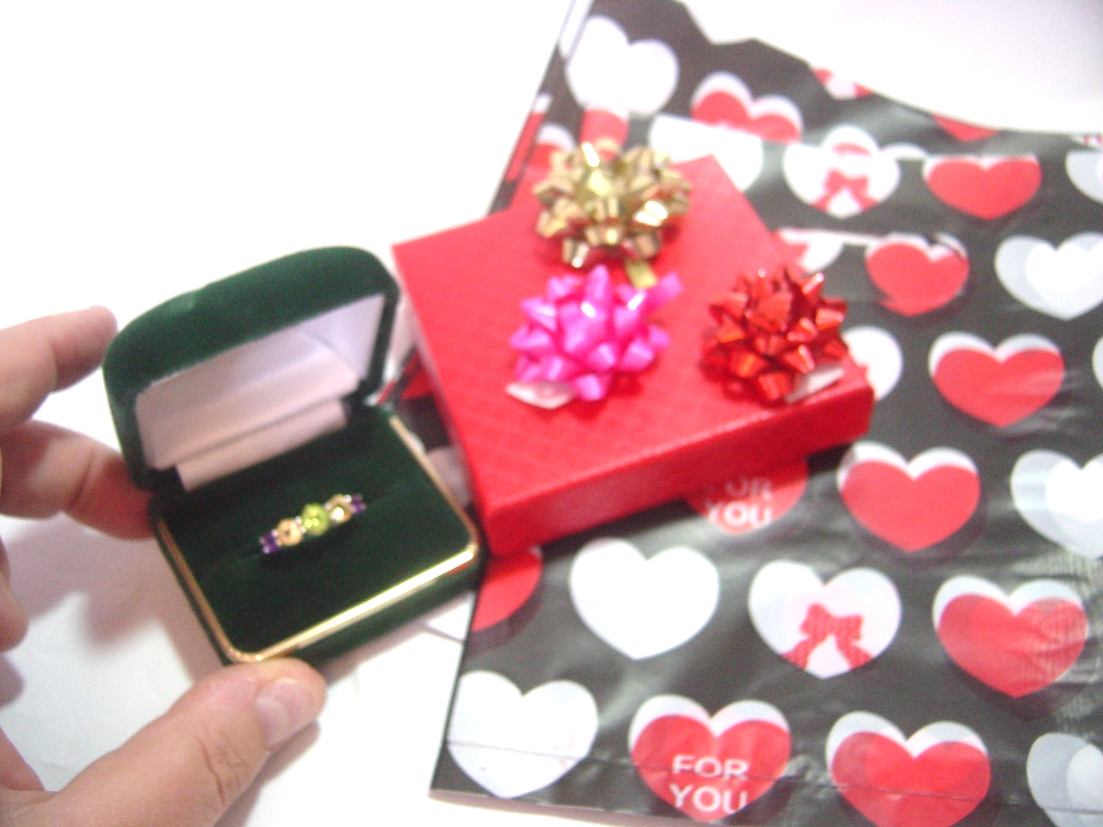 vintage solid silver-beautiful vibrant ring-genui… - image 1