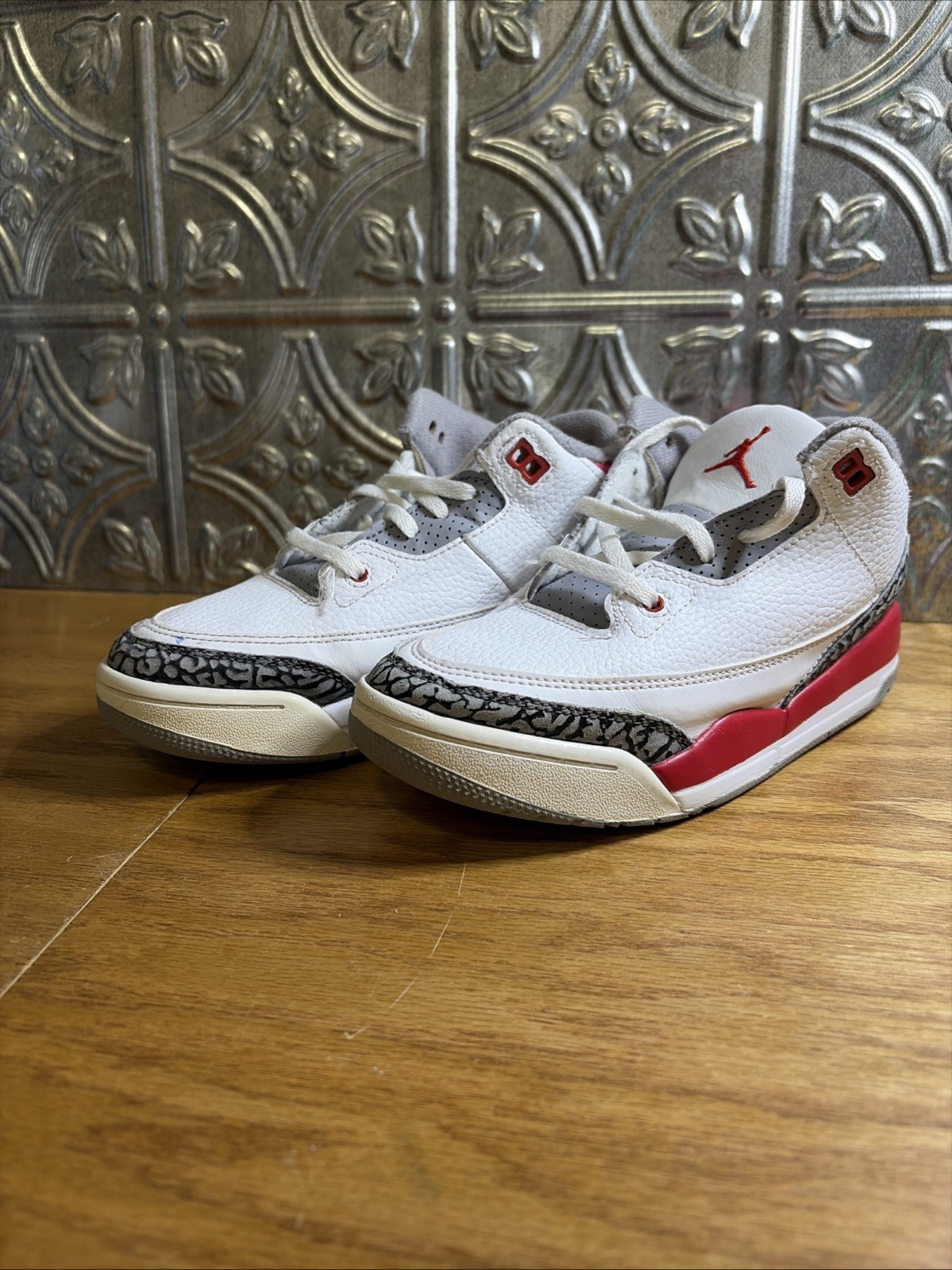 Air Jordan 3 Retro Fire Red PS Boys Shoe Size 2.5Y Red DM0966-160