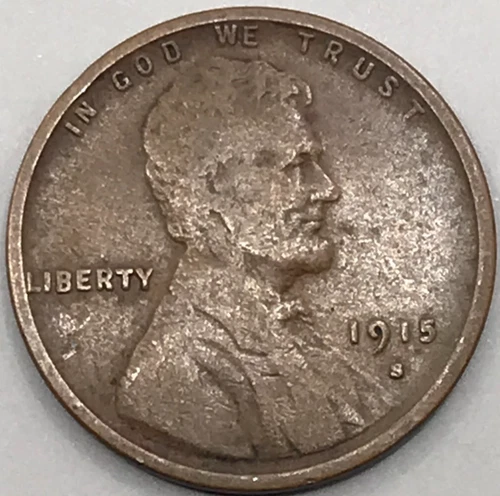 1915-S Lincoln Wheat Cent Fine Detail