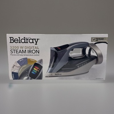 Beldray 3200W Dampfbügeleisen Digital Touchscreen Keramiksohle automatische Abschaltung NEU