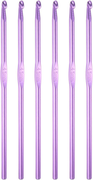 6 StüCk HäKelnadel Set - Aluminum Stricknadeln 4,5Mm - Ersatz HäKelnadeln Zubehö-image
