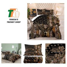 Full Size Camouflage Comforter Set for Kids: Soft Microfiber with 3D Design