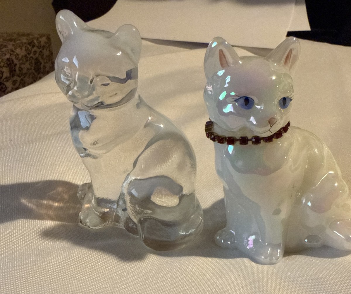 【希少品】FENTON CAT フェントン ガラス 置物　ワインレッド 希少品】FENTON CAT フェントン ガラス 置物 ワインレッド