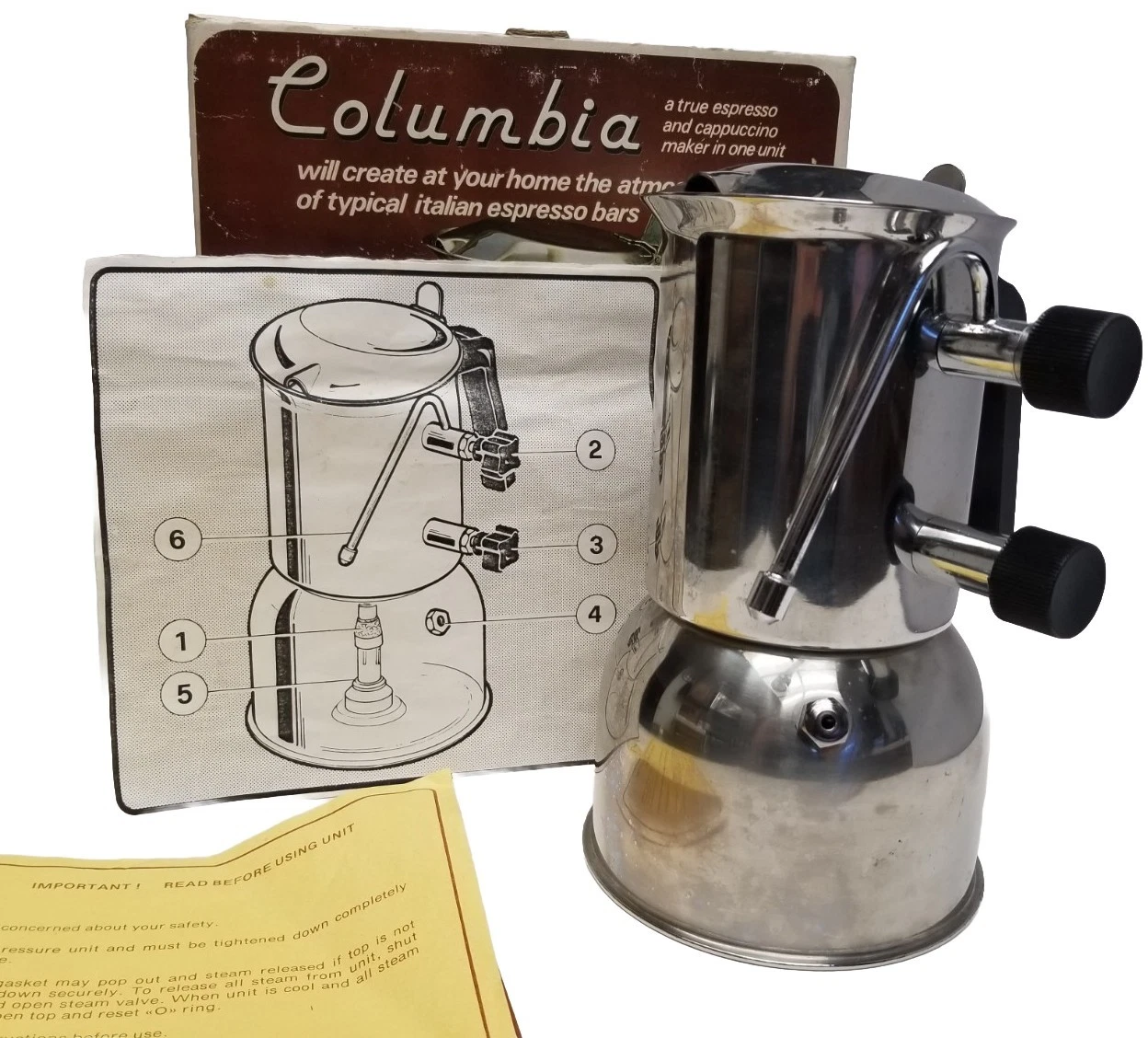 Off Grid Luxury Espresso Cappuccino Maker With Steam CX30 Stainless Italy Vtg
Opens in a new window 
