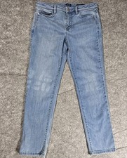 J. Jill Authentic Fit Slim Ankle Jeans Women 10 Measure 32x27.5 Blue Stretch