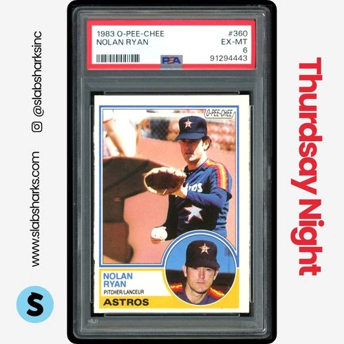 1983 O-PEE-CHEE #360 NOLAN RYAN PSA 6