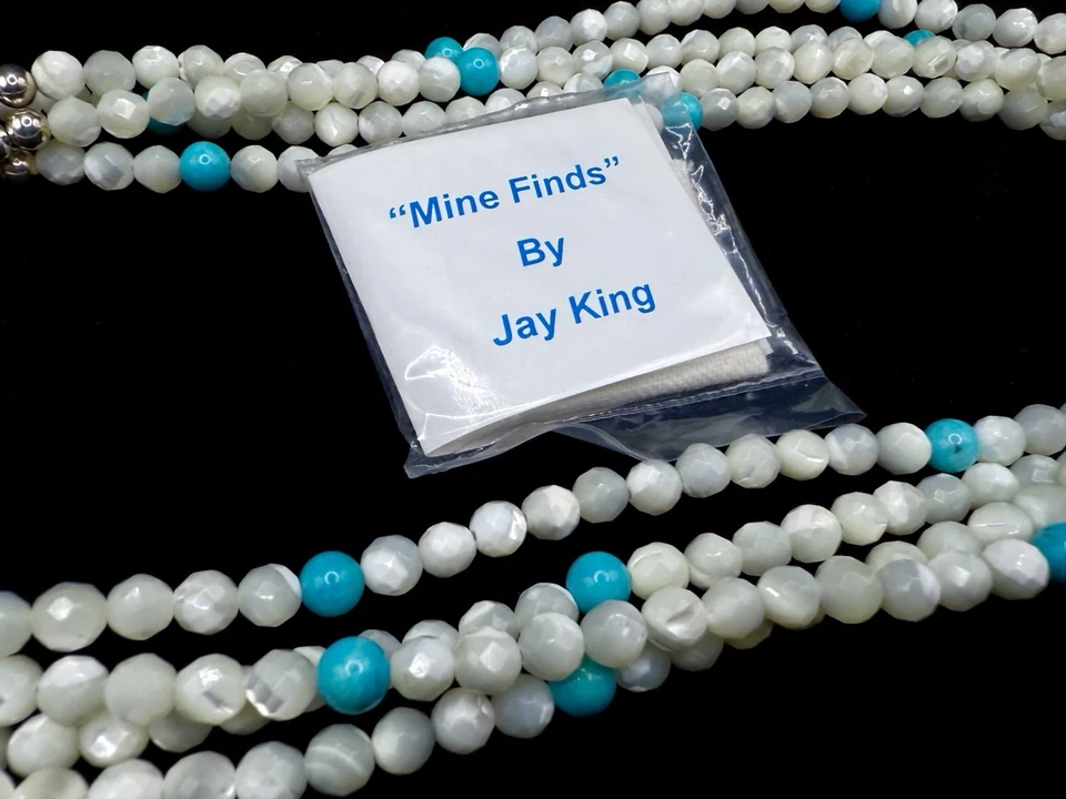 Jay King Necklace Desert RoseTrading Company Necklace Four StrandChoker - Image 2 of 4