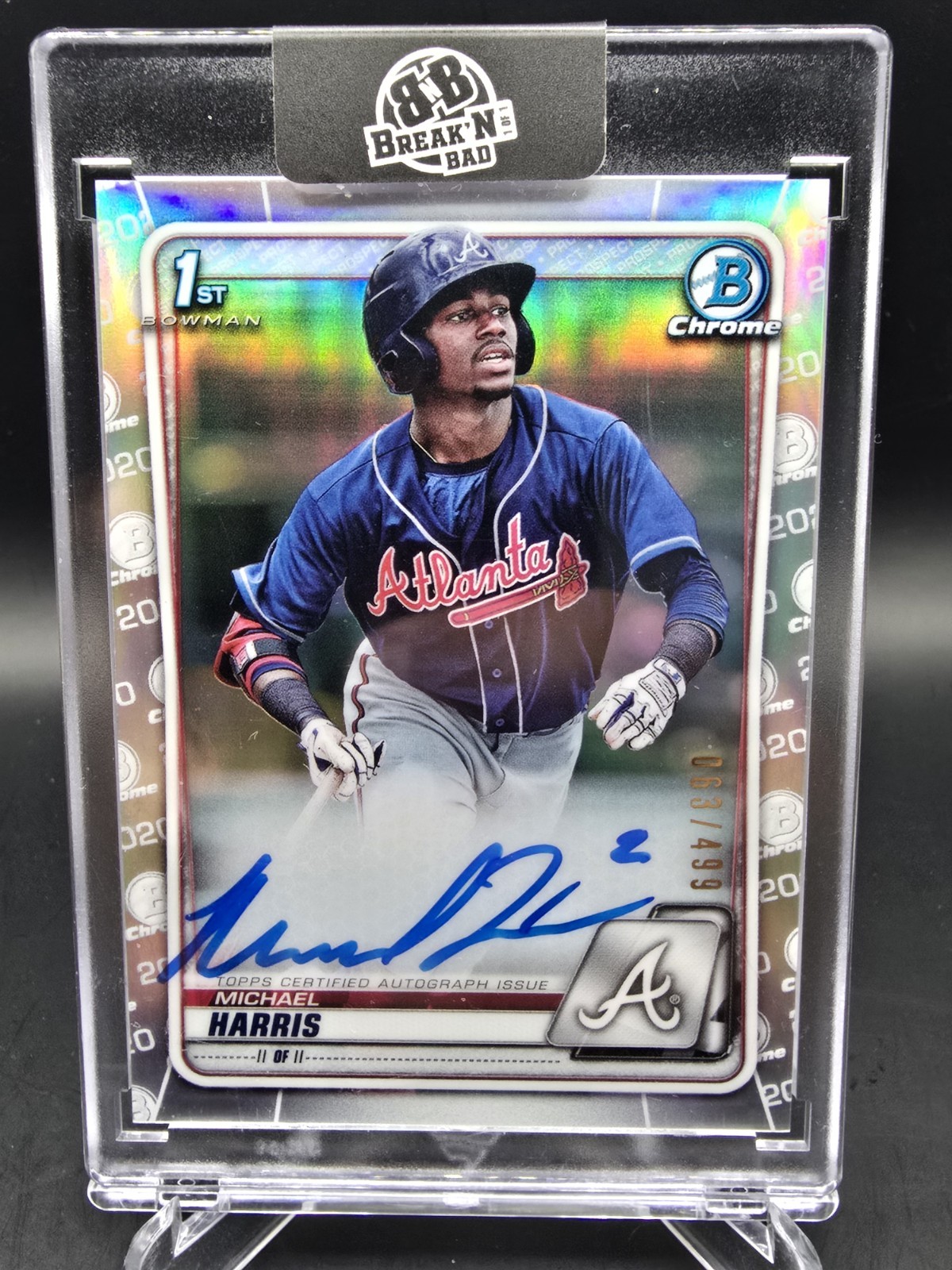 2020 Bowman Chrome - Prospect Autographs Michael Harris II Refractor /499(AU,RC)