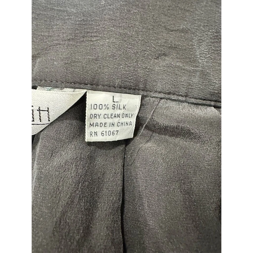 Falda midi de seda negra para mujer Sunny Leigh de colección talla L AK10 Foto 3 de 4