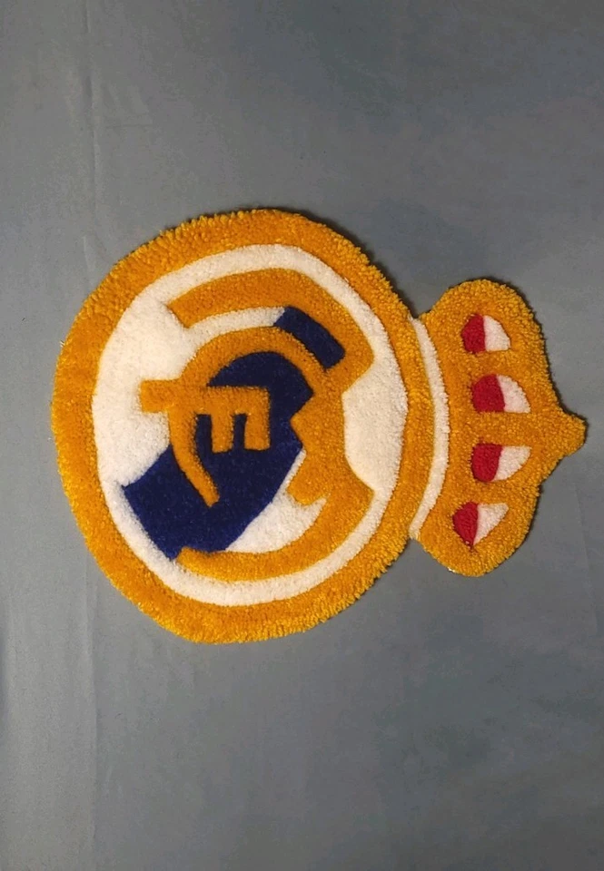 Handcrafted Real Madrid CF Emblem Area Rug 14x19 In Home Decor Gift - Image 2 of 4