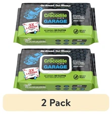 (2 pack) Crocodile Cloth Garage,Large Cleaning Wipes,for Interior and Degreasing