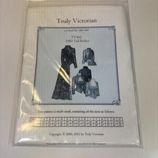 Truly Victorian Sewing Pattern TV461 Yoked Bodice Costume Theatre Multi Sizes