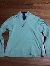 Youth Size 16 Green Vineyard Vines Quarter Zip Pullover Long Sleeve