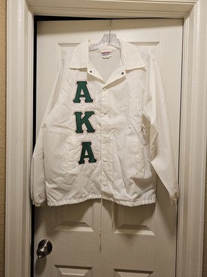 Women's Alpha Kappa Alpha Sorority  Throwback Windbreaker Jacket , Size L