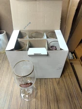 New Stella Artois 15cl Shiny Rimmed Glasses Set of 6 Drinking Wine/Beer Glass 